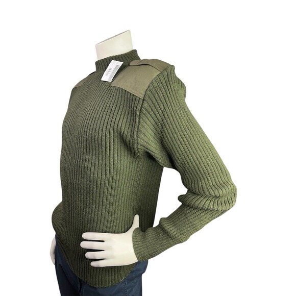 NWT US Military DSCP Sweater Mens 50 Army Green Valor Collection Wool Commando - Picture 2 of 12